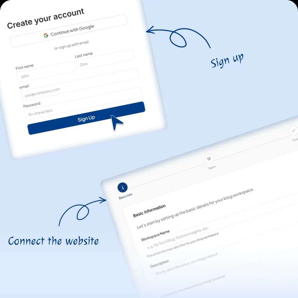 Brand Kit setup interface showing voice training options
