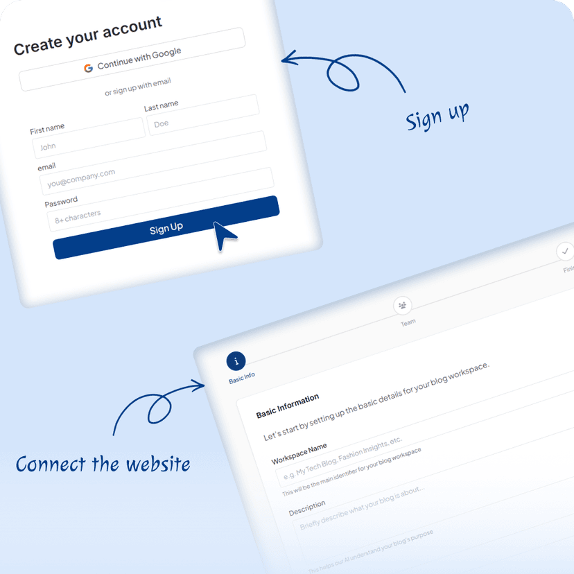 Brand Kit setup interface showing voice training options